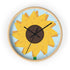 Sunflower Stitches Wall Clock